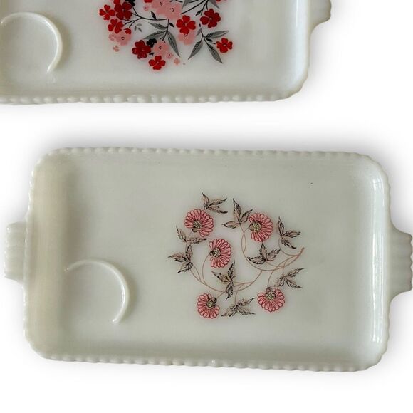 Anchor Hocking Fire King Primrose & Fleurette Snack PLATES ONLY - Picture 11 of 16